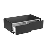FORNO Evoluto 51" Smart Coffee Table – Dual Fridge Drawers, Bluetooth Audio, Wireless Charging, RGB Light in Black, FCTFR7006-51BLK