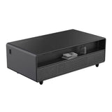 FORNO Evoluto 51" Smart Coffee Table – Dual Fridge Drawers, Bluetooth Audio, Wireless Charging, RGB Light in Black, FCTFR7006-51BLK