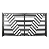 Aleko Steel Dual Swing Driveway Gate - Sofia Style - 12 x 6 Feet