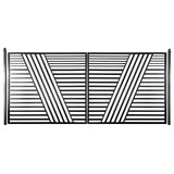 Aleko Steel Dual Swing Driveway Gate - Sofia Style - 16 x 6 Feet