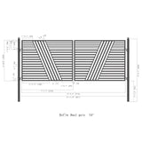 Aleko Steel Dual Swing Driveway Gate with Pedestrian Gate – Sofia Style - 16 ft.