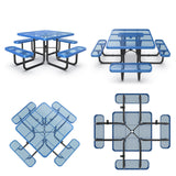 46" Square Picnic Table With Umbrella Hole
