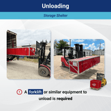 Single Truss Arch Storage Shelter W30'xL85'xH15'