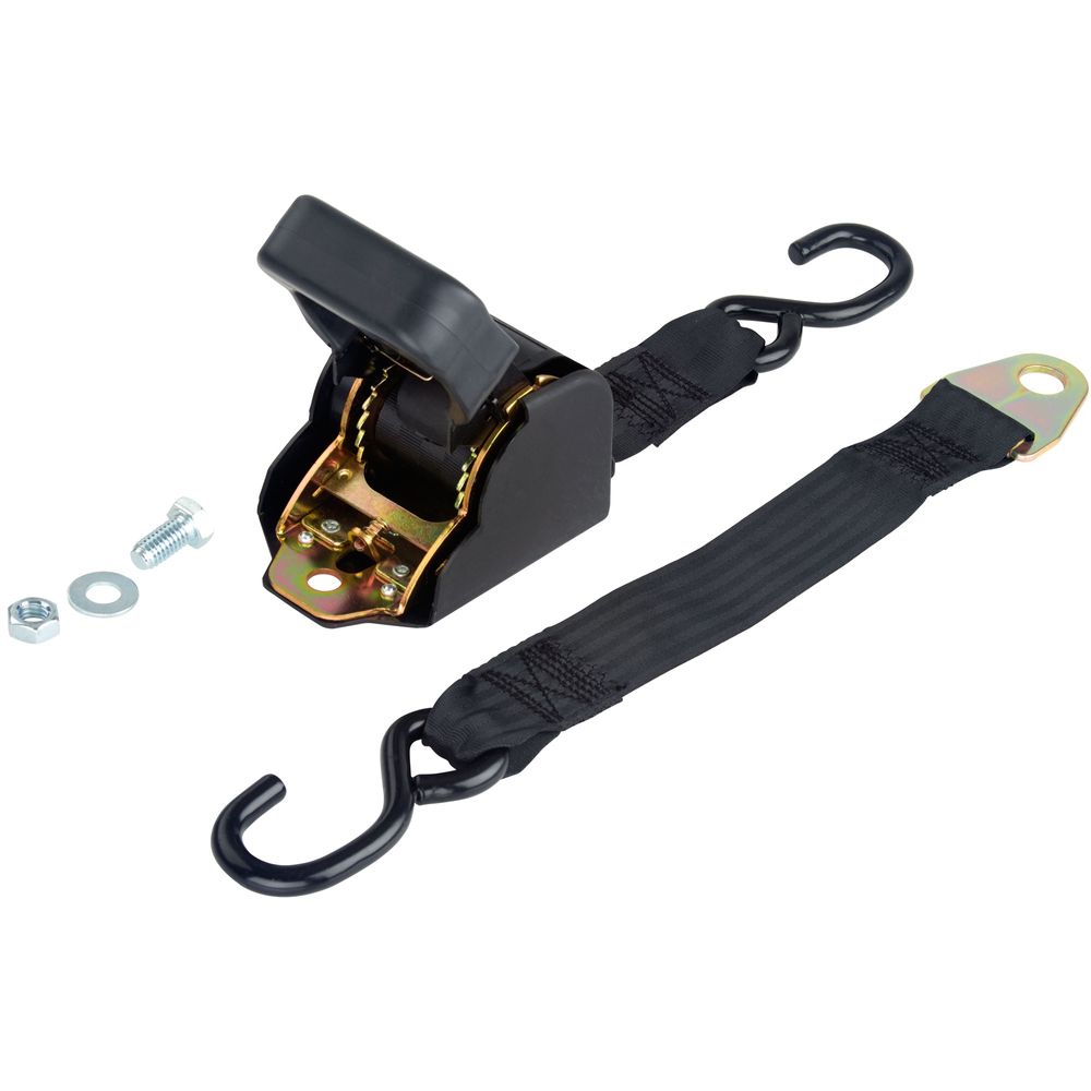 2" x 6' Retractable Ratcheting Tie-Down Strap w/S-Hook Ends