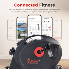 Sunny Health & Fitness Smart Mini Exercise Bike