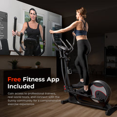 Sunny Health & Fitness Pro Smart Elliptical Trainer With 15 Levels of Magnetic Resistance