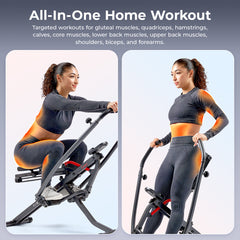 Sunny Health & Fitness Smart Full Motion Upright Row-N-Ride® Squat Assist Trainer Machine