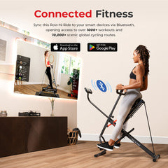 Sunny Health & Fitness Smart Upright Row-N-Ride® Squat Assist Trainer Machine for Abs and Glute Workout