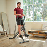 Sunny Health & Fitness Upright Row-N-Ride® Plus Squat Assist Trainer  Machine for Abs and Glute Workout