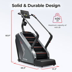 Sunny Health & Fitness Commercial Level Motorized Stair Step Machine