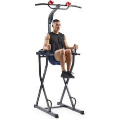 Sunny Health & Fitness Multifunctional & Adjustable Height Power Tower With Rock-Climbing Grip