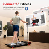 Sunny Health & Fitness Under Desk Walking Pad Smart Treadmill With Hiking Pole