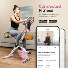 Sunny Health & FItness Foldable Magnetic Exercise X-Bike