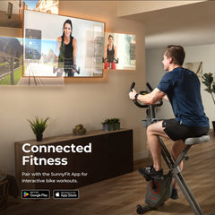 Sunny Health & FItness Foldable Magnetic Exercise X-Bike