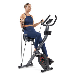 Sunny Health & Fitness Foldable Magnetic Recumbent Exercise X-Bike