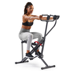 Sunny Health & Fitness Smart Upright Row-N-Ride® Squat Assist Trainer Machine for Abs and Glute Workout