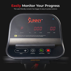 Sunny Health & Fitness Smart Motorized Treadmill with Handrails