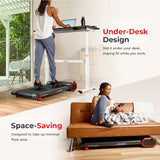 Sunny Health & Fitness Under Desk Walking Pad Smart Treadmill