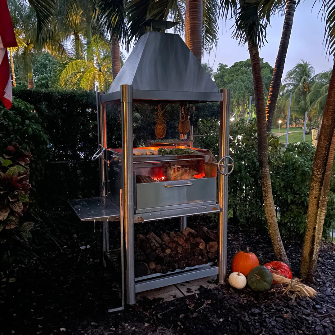 Tagwood BBQ Argentine Santa Maria Wood Fire & Charcoal Gaucho Grill all Stainless Steel | BBQ02SS OPEN FIRE COOKING - PRE-ORDER