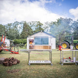 Santa Maria Grill for Open Fire Stainless Steel 4 Grilling Surfaces with Firebox Tagwood BBQ03SS