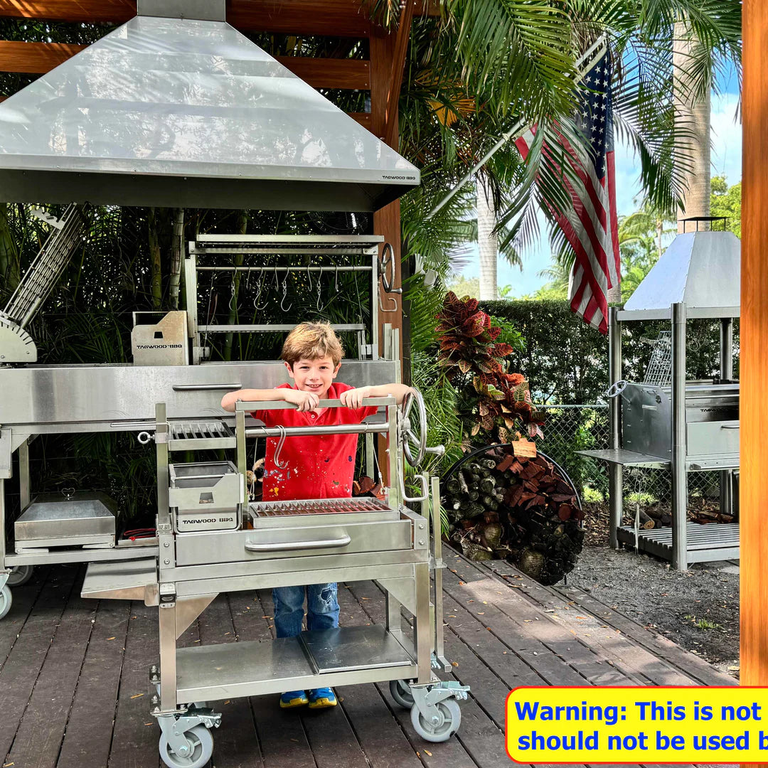 Mini Santa Maria Grill Argentine Style Compact Size 304 Stainless Steel Tagwood BBQ03SS
