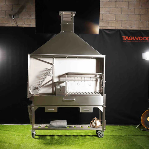 Stainless Steel Grill-Mounted Smoke Hood Tagwood ASH08 Compatible with BBQ06SS or BBQ08SS built-in grills