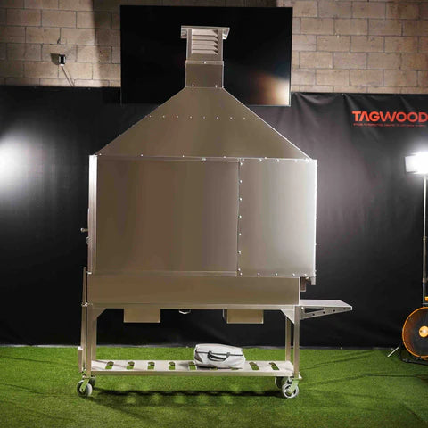 Stainless Steel Grill-Mounted Smoke Hood Tagwood ASH08 Compatible with BBQ06SS or BBQ08SS built-in grills