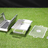 Tagwood BBQ Table Top Warming Brazier | Stainless steel and Acacia wood | BBQ07SS--