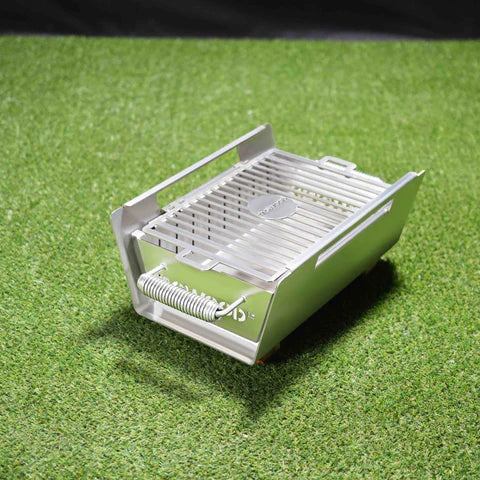 Tagwood BBQ Table Top Warming Brazier | Stainless steel and Acacia wood | BBQ07SS--