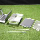 Tagwood BBQ Table Top Warming Brazier | Stainless steel and Acacia wood | BBQ07SS--