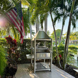 Argentine Santa Maria BBQ Grill All Stainless Steel with Brasero and Accessories Tagwood BBQ12SS