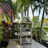 Argentine Santa Maria BBQ Grill All Stainless Steel with Brasero and Accessories Tagwood BBQ12SS