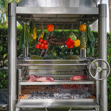 Argentine Santa Maria BBQ Grill All Stainless Steel with Brasero and Accessories Tagwood BBQ12SS