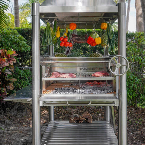 Argentine Santa Maria BBQ Grill All Stainless Steel with Brasero and Accessories Tagwood BBQ12SS