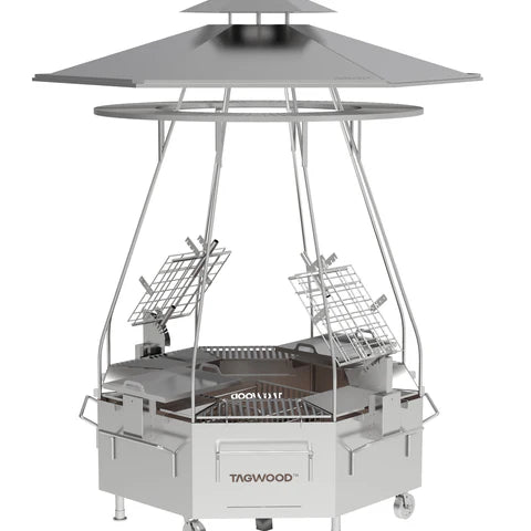 Argentine Stainless Steel BBQ Grill TAGWOOD BBQ37SS with 2 Clamp Grills