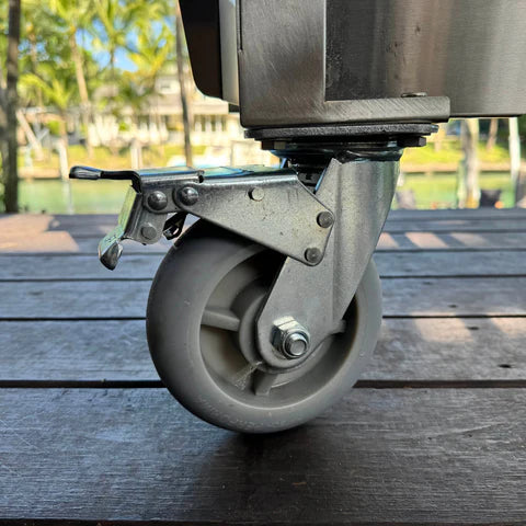 Argentinian Freestanding Charcoal Grill Tagwood BBQ18SS 304 SS with Shovel Poker & Heavy-Duty Casters for Mobility - PRE-ORDER