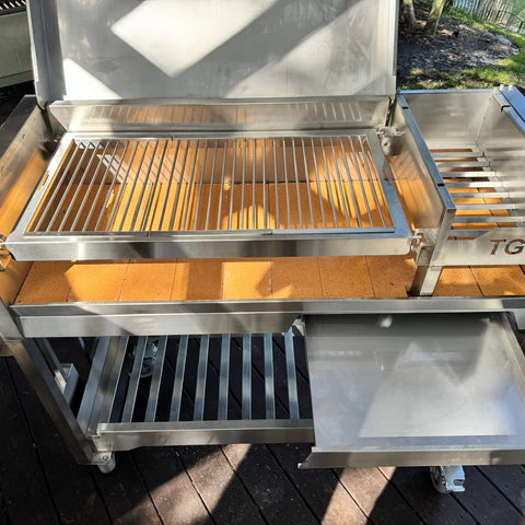 Argentinian Freestanding Charcoal Grill Tagwood BBQ18SS 304 SS with Shovel Poker & Heavy-Duty Casters for Mobility - PRE-ORDER