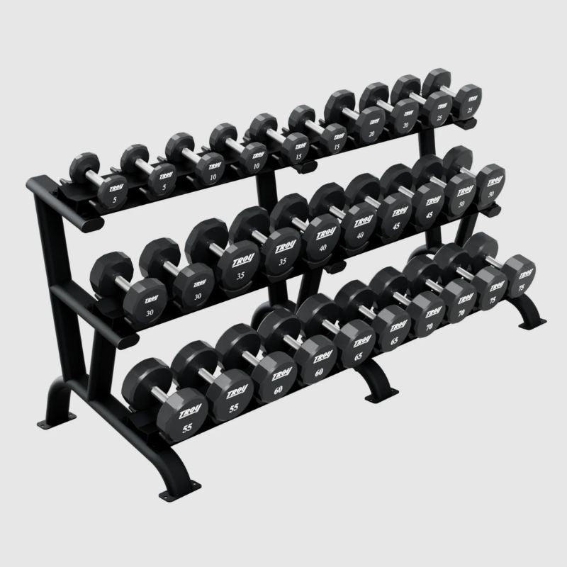 TROY DR-15 3 Tier 15 Pair Dumbbell Saddle Rack