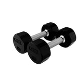 Troy TSD-R 12-Sided Rubber Encased Dumbbell Sets (5 lb Increments)