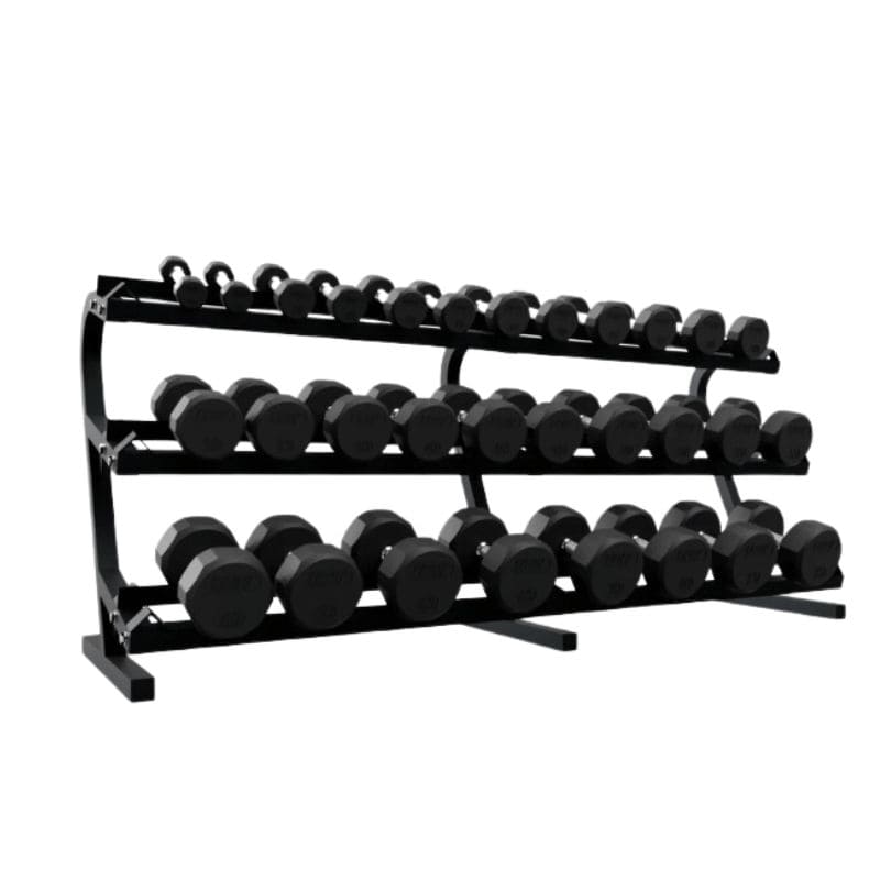 Troy TSD-R 12-Sided Rubber Encased Dumbbell Sets (5 lb Increments)