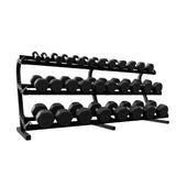 Troy TSD-R 12-Sided Rubber Encased Dumbbell Sets (5 lb Increments)
