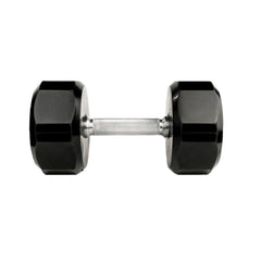 Troy 5 lb to 50 lb 12-Sided Rubber Dumbbell Set with Rack