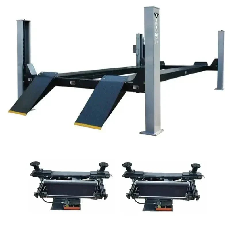 Triumph NTR-32 32,000 lb 4 Post Lift + Two RJ-15 Rolling Jacks Combo