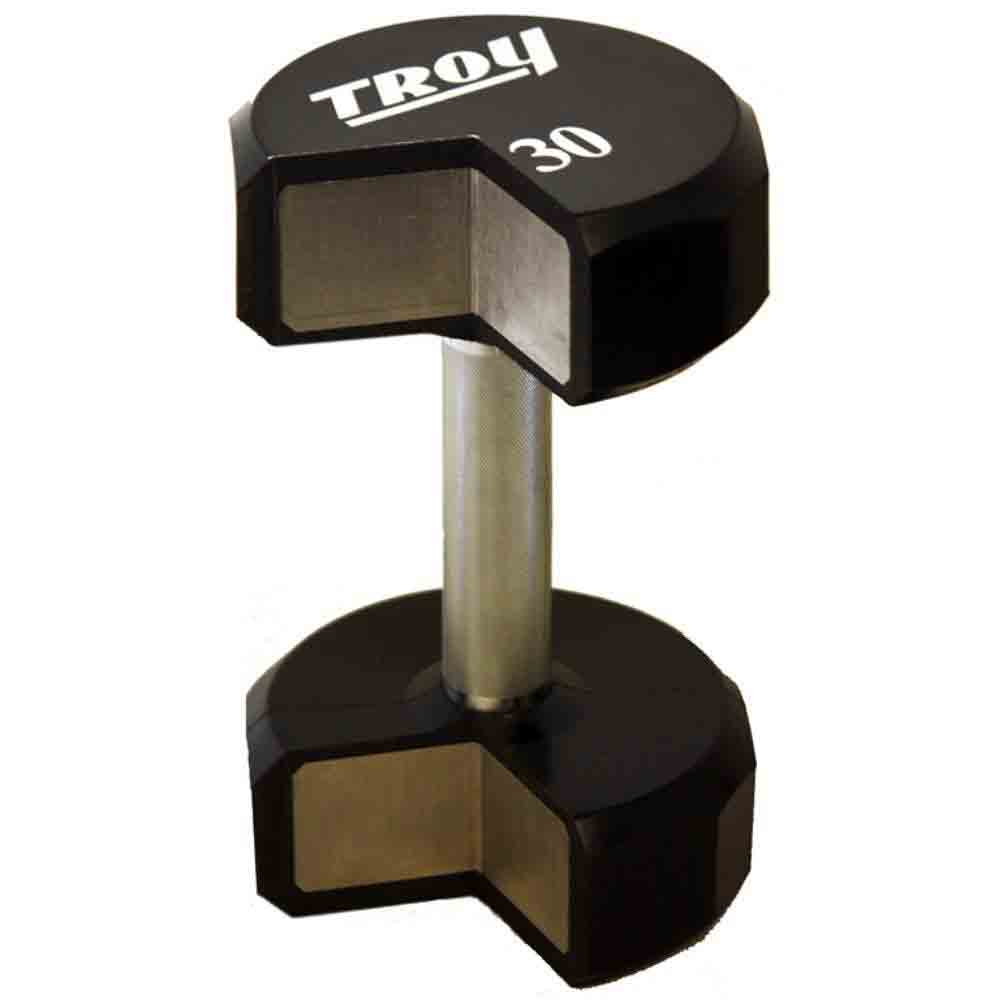 Troy 5 lb to 75 lb 12 Sided Urethane Dumbbell Set with Rack