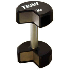 Troy 5 lb to 75 lb 12 Sided Urethane Dumbbell Set with Rack