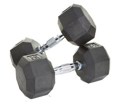 VTX by Troy 5 lb to 100 lb 8 Sided Rubber Encased Dumbbell Set (Without rack)