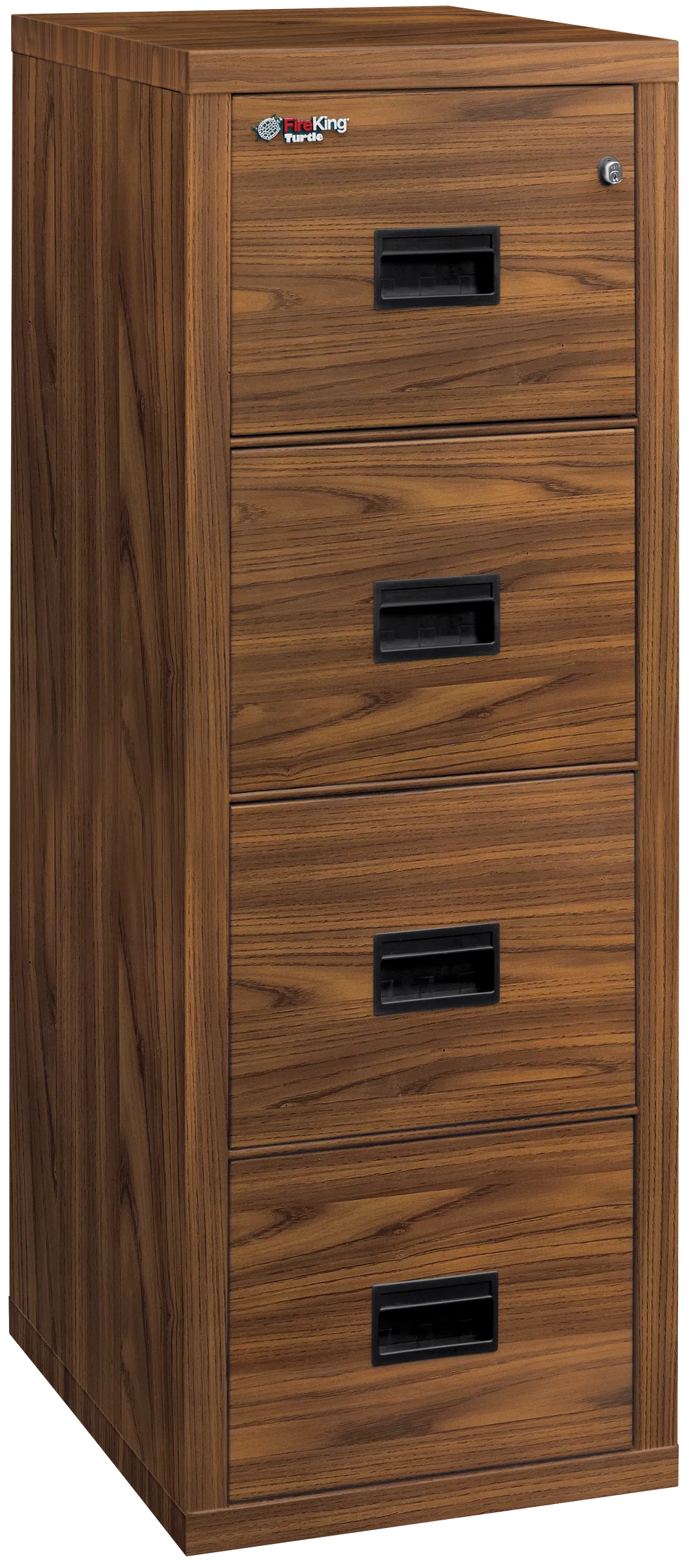 FireKing Turtle 4-Drawer 22" Deep 1-Hour Rated Fireproof File Cabinet, Letter & Legal