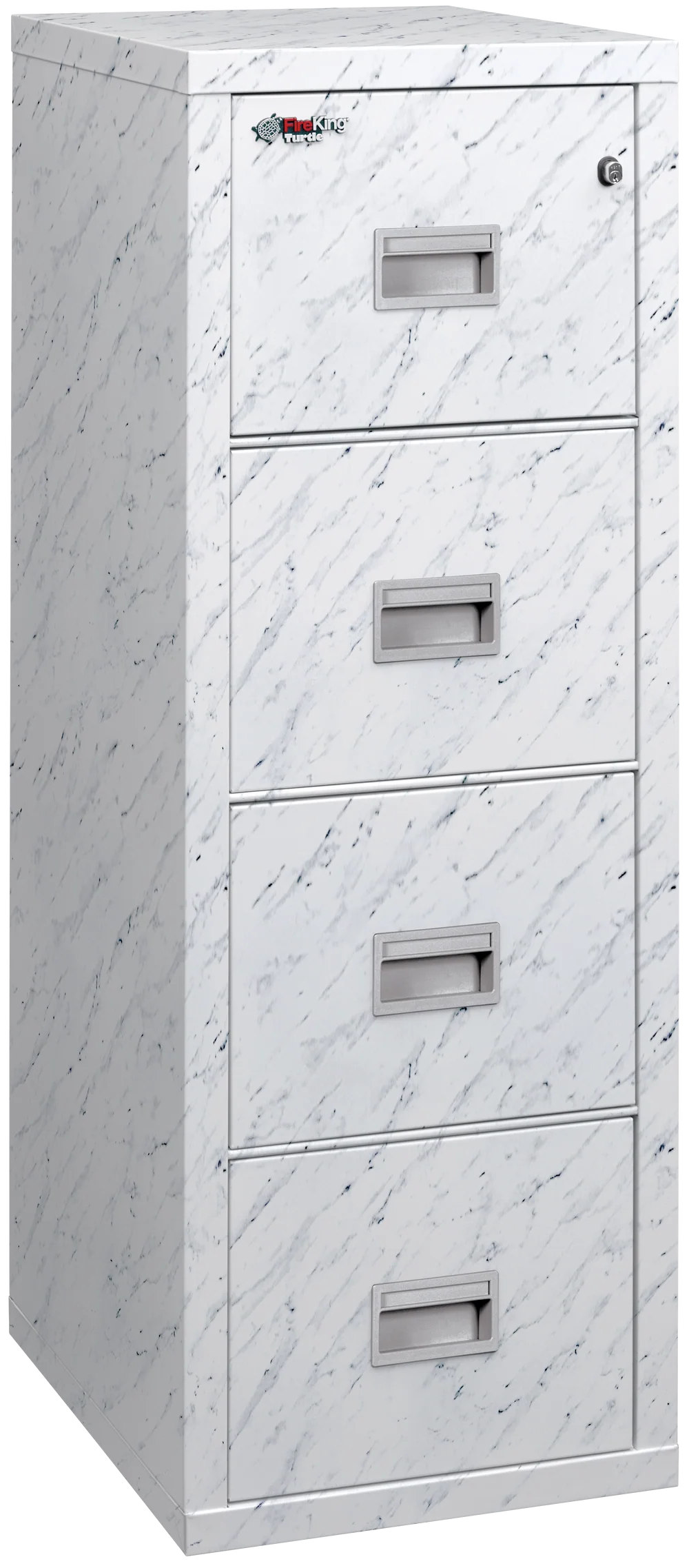 FireKing Turtle 4-Drawer 22" Deep 1-Hour Rated Fireproof File Cabinet, Letter & Legal