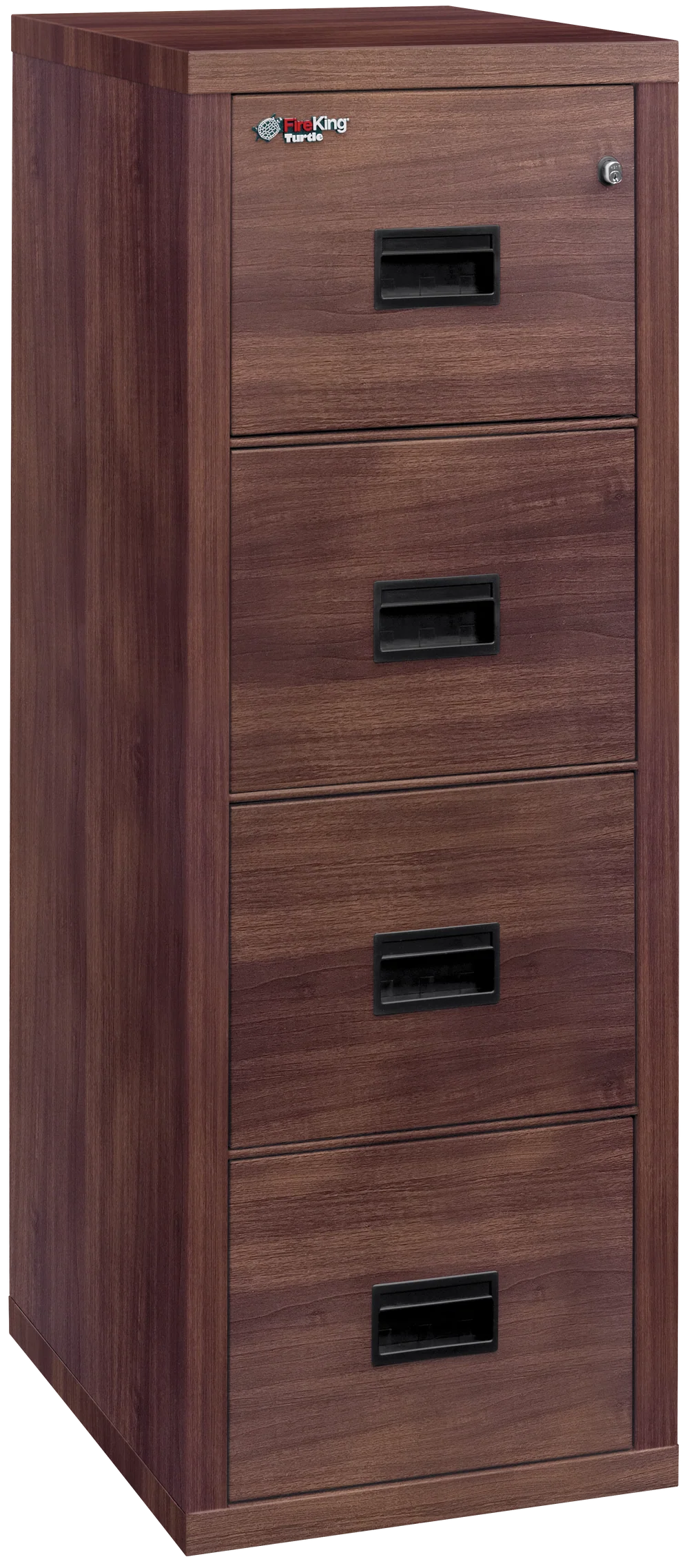 FireKing Turtle 4-Drawer 22" Deep 1-Hour Rated Fireproof File Cabinet, Letter & Legal