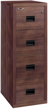 FireKing Turtle 4-Drawer 22" Deep 1-Hour Rated Fireproof File Cabinet, Letter & Legal